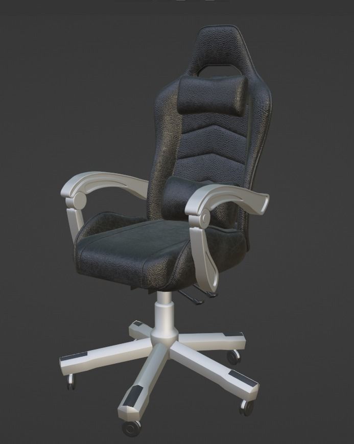 Gaming chair 3D model_3