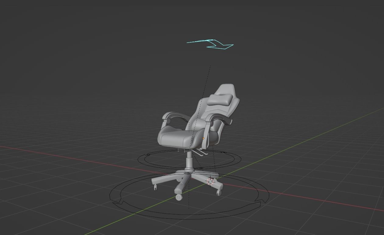 Gaming chair 3D model_8