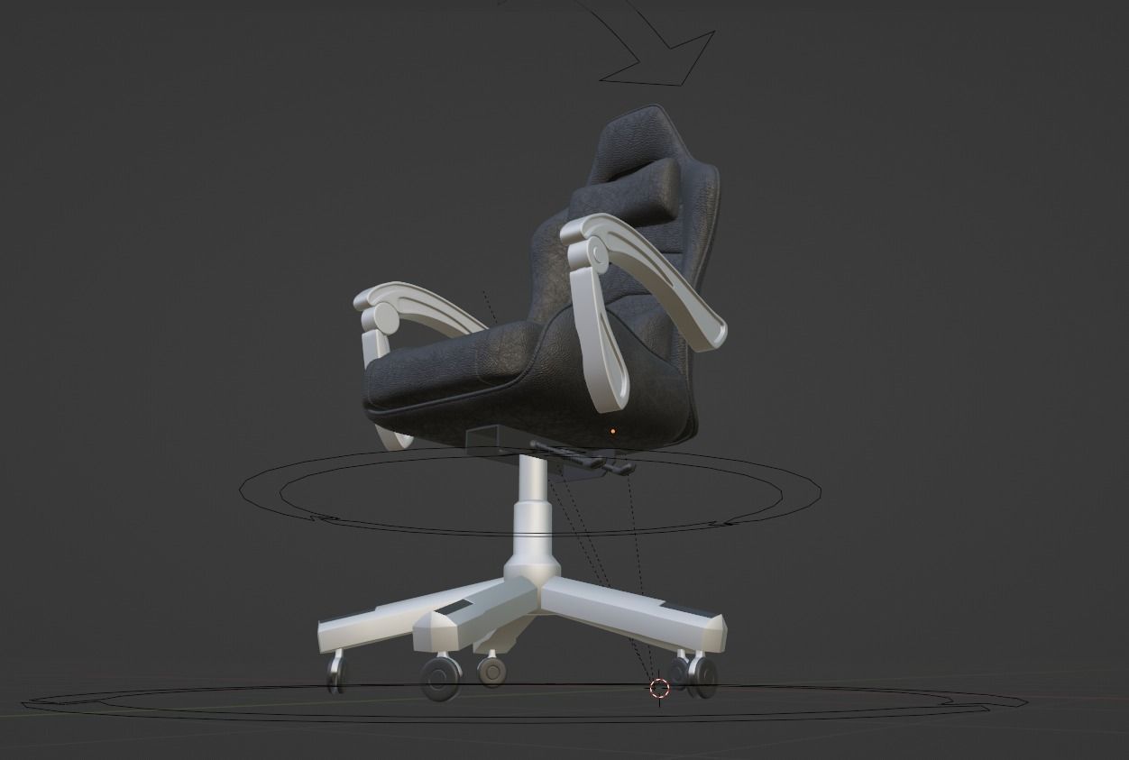 Gaming chair 3D model_9