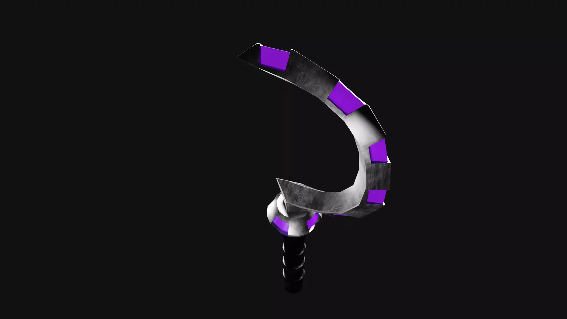 Futuristic Sickle Weapon Free low-poly 3D model