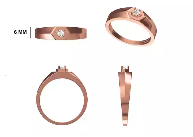 Mens Ring STL OBJ FBX JCD Details