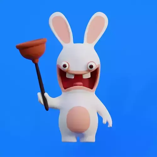 Raving Rabbids - Rayman rabbit 3D print model