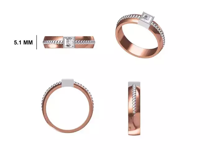 Mens Ring STL OBJ FBX JCD Details