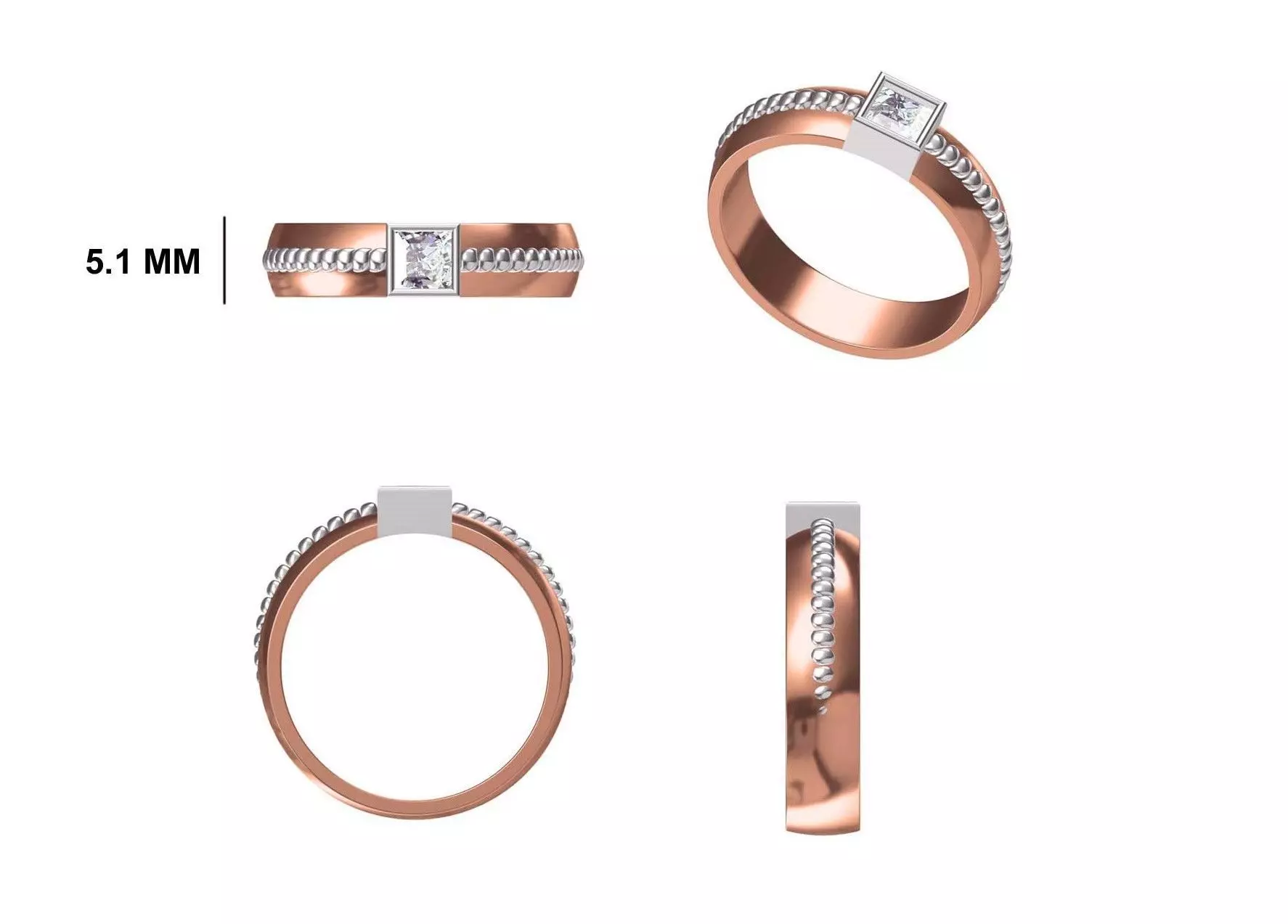 Mens Ring STL OBJ FBX JCD Details 3D print model_0