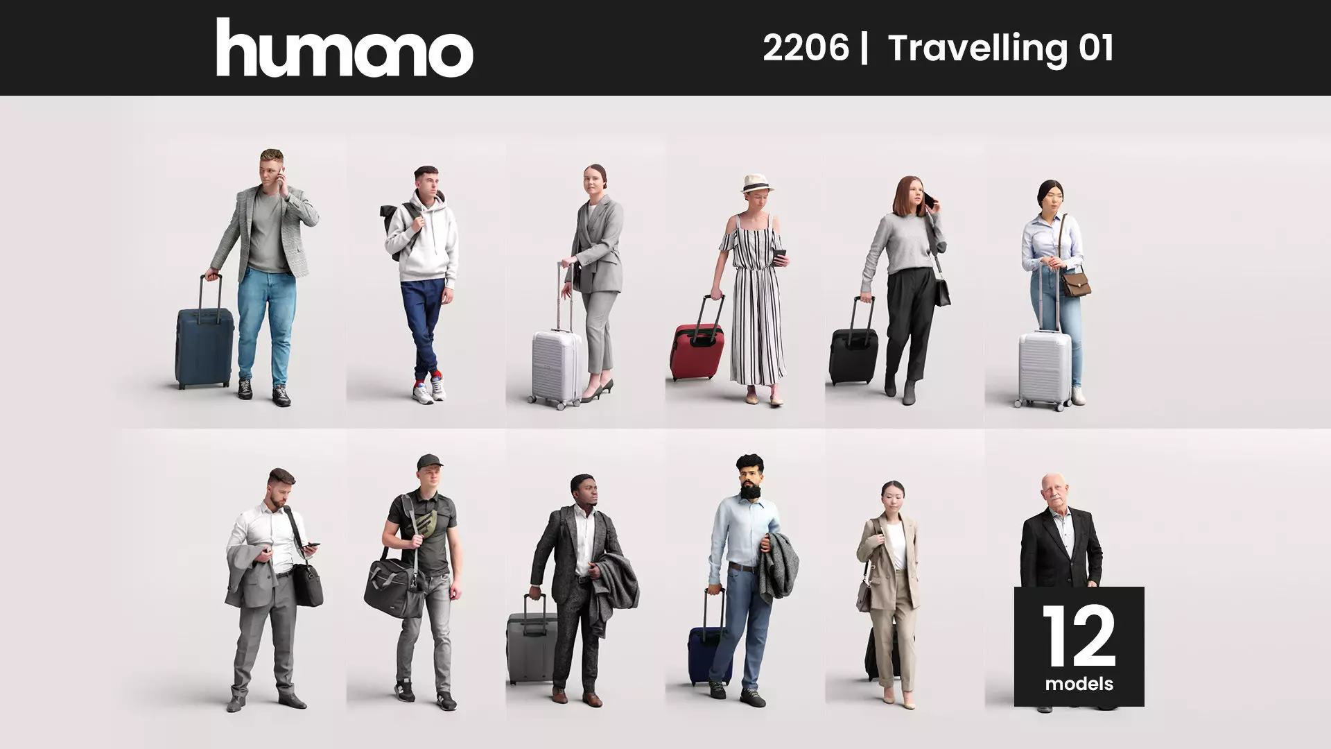 Humano 12- Collection 2206 - TRANSPORTATION 01 - 12 x 3D models 3D model_0