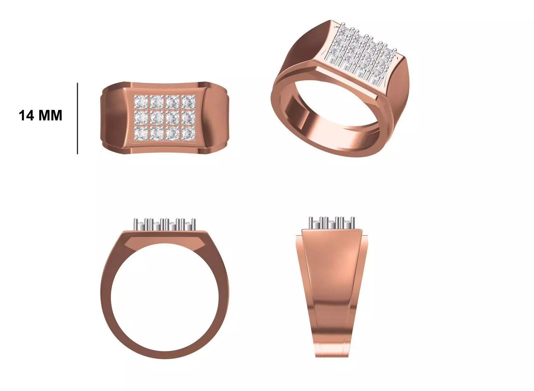 Mens Ring STL OBJ FBX JCD Details 3D print model_0