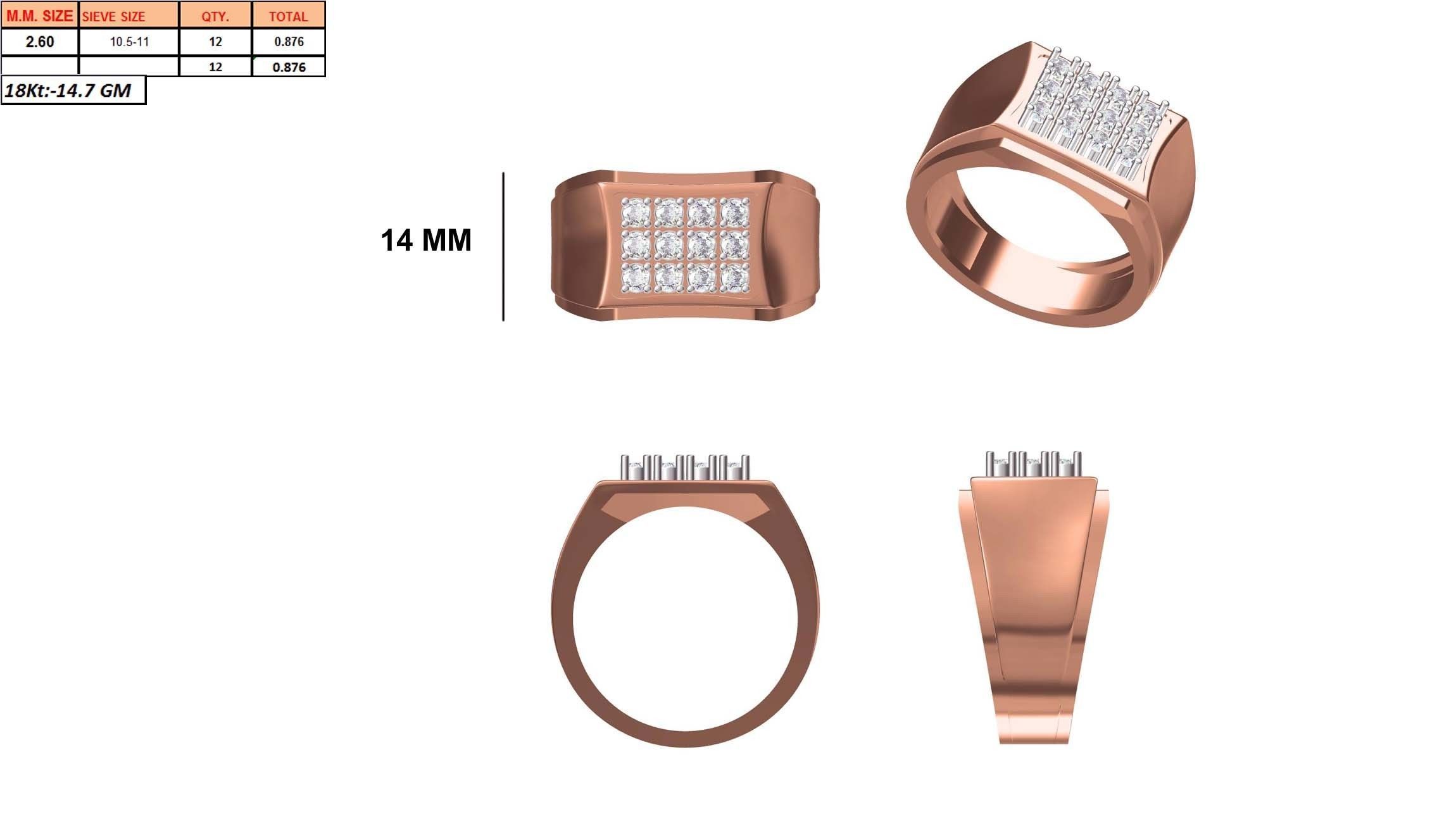 Mens Ring STL OBJ FBX JCD Details 3D print model_1