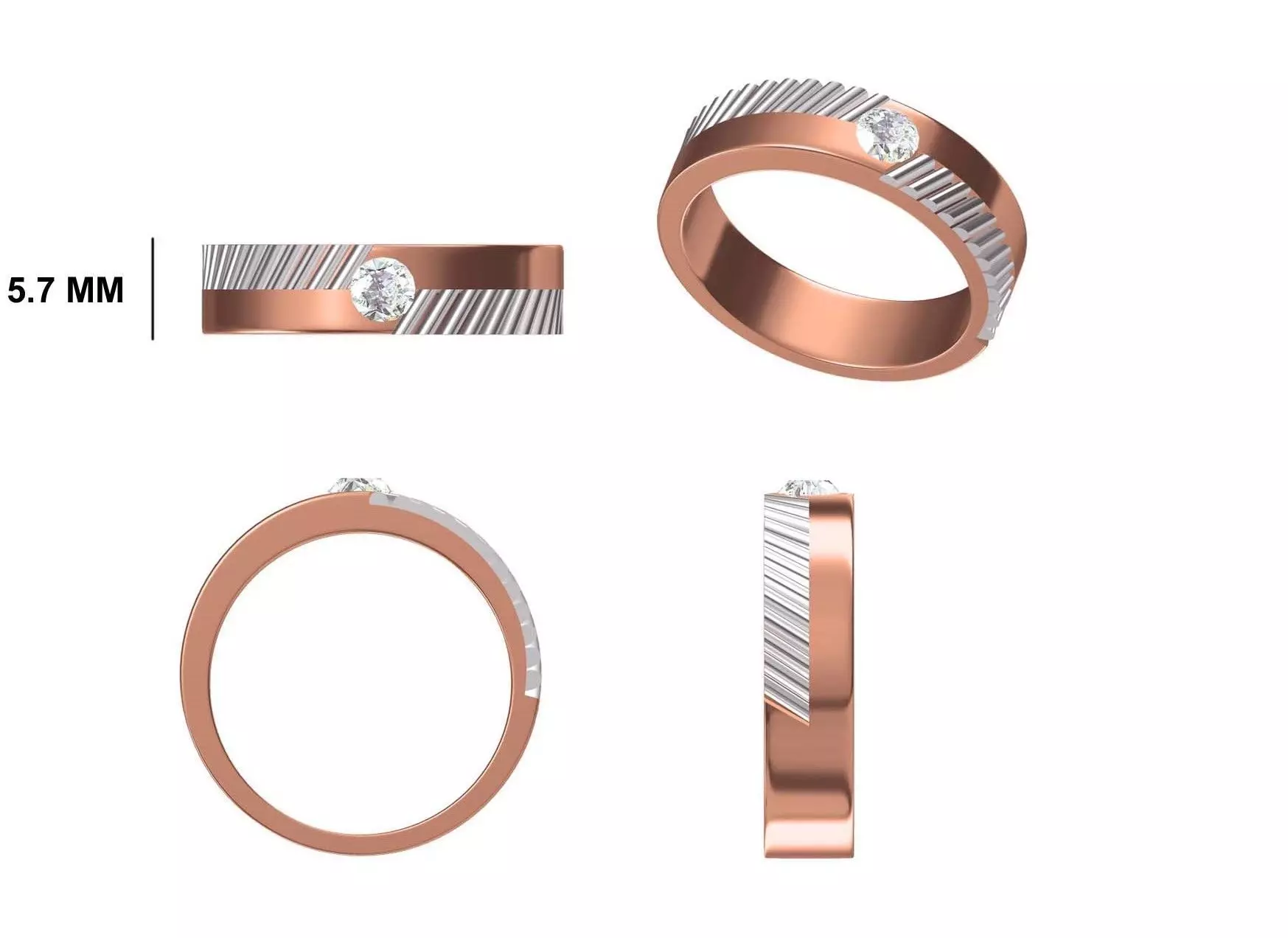 Mens Ring STL OBJ FBX JCD Details 3D print model_0