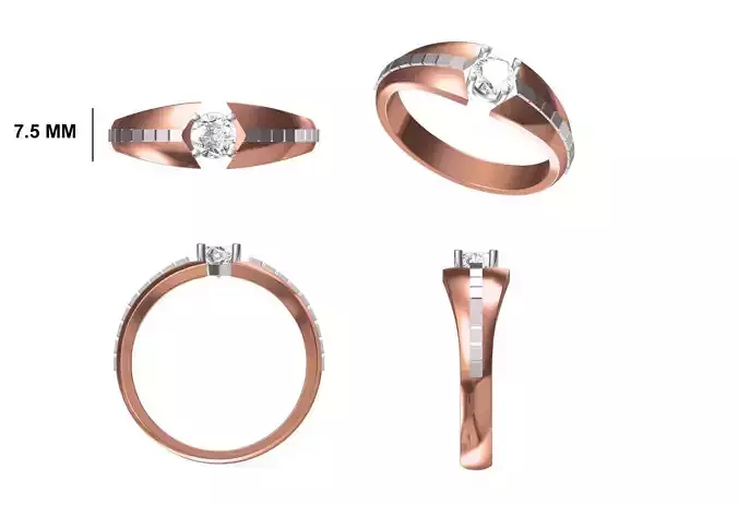 Mens Ring STL OBJ FBX JCD Details