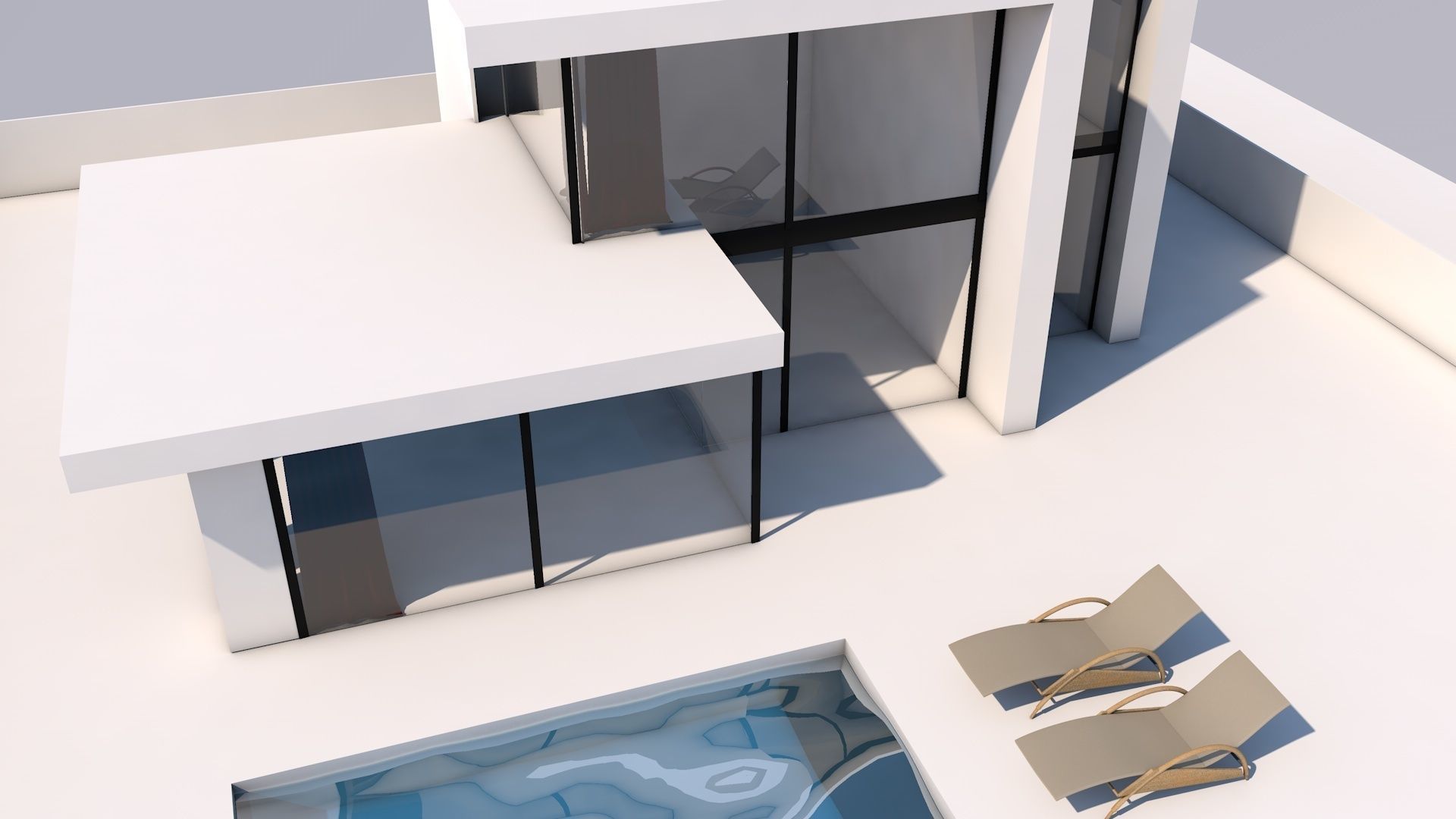 Modern House Free 3D model_2