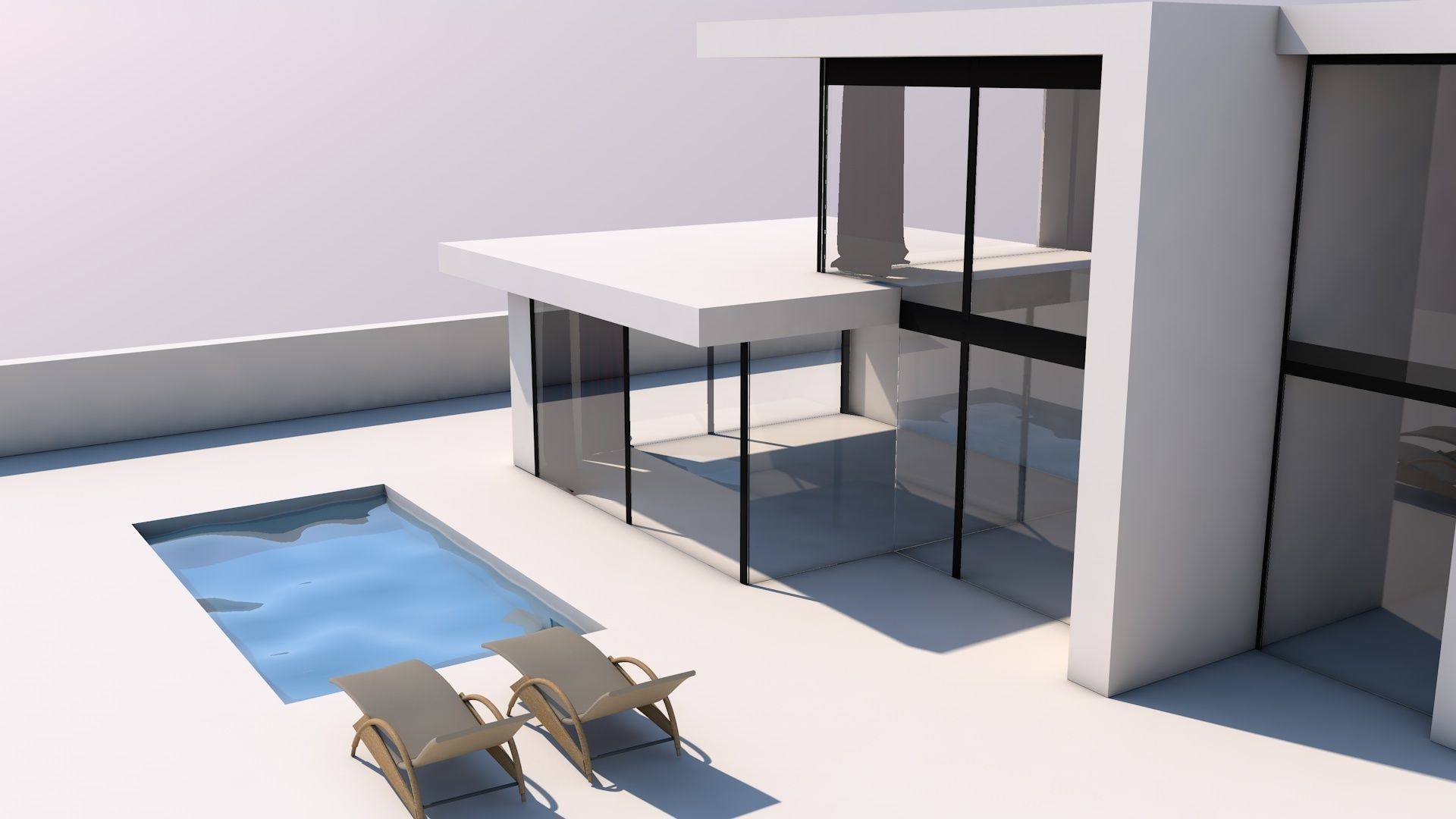 Modern House Free 3D model_3