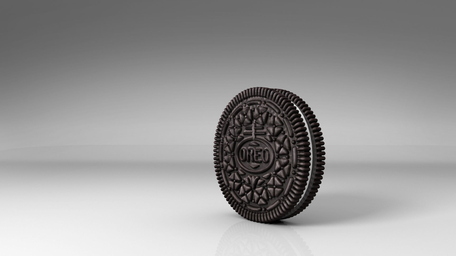 Dark chocolate biscuit 3D model_2