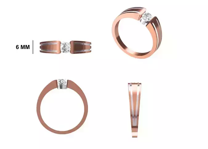 Mens Ring STL OBJ FBX JCD Details