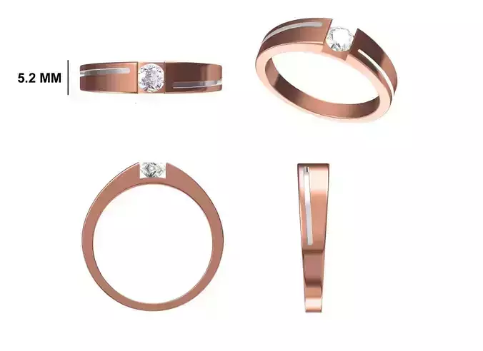 Mens Ring STL OBJ FBX JCD Details