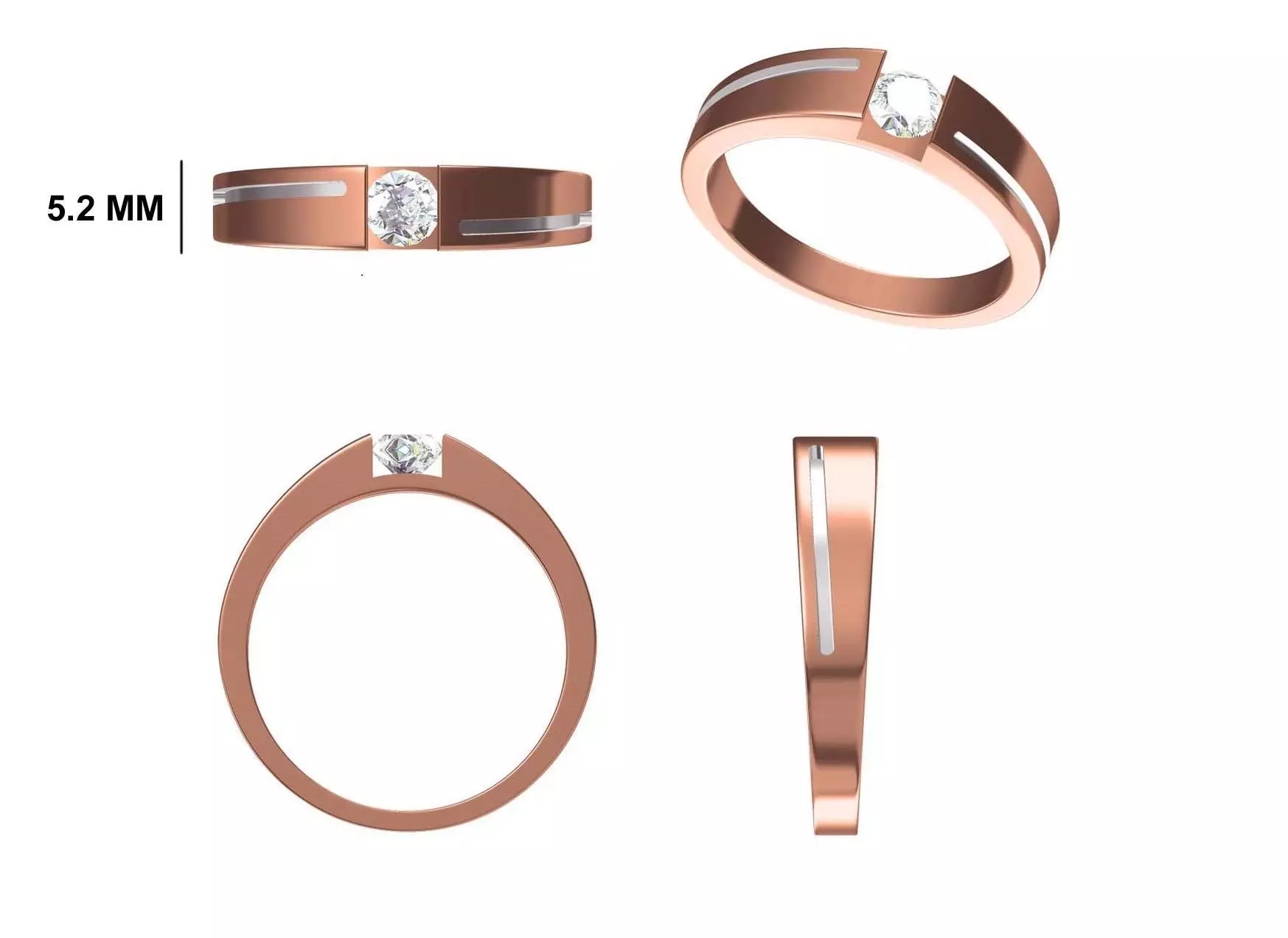 Mens Ring STL OBJ FBX JCD Details 3D print model_0