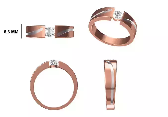 Mens Ring STL OBJ FBX JCD Details