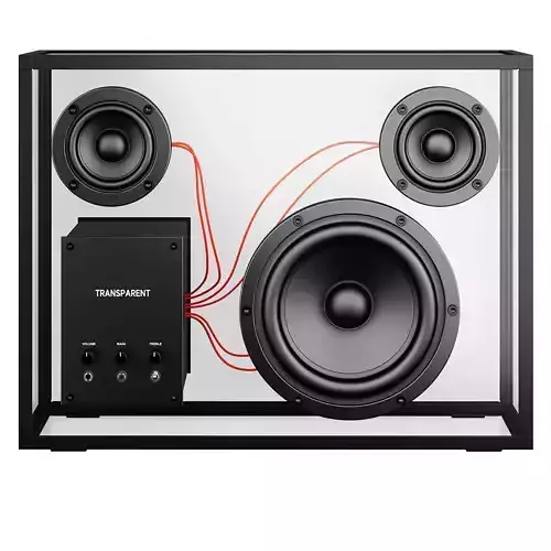 Transparent Red Speaker by Transparent 3D model