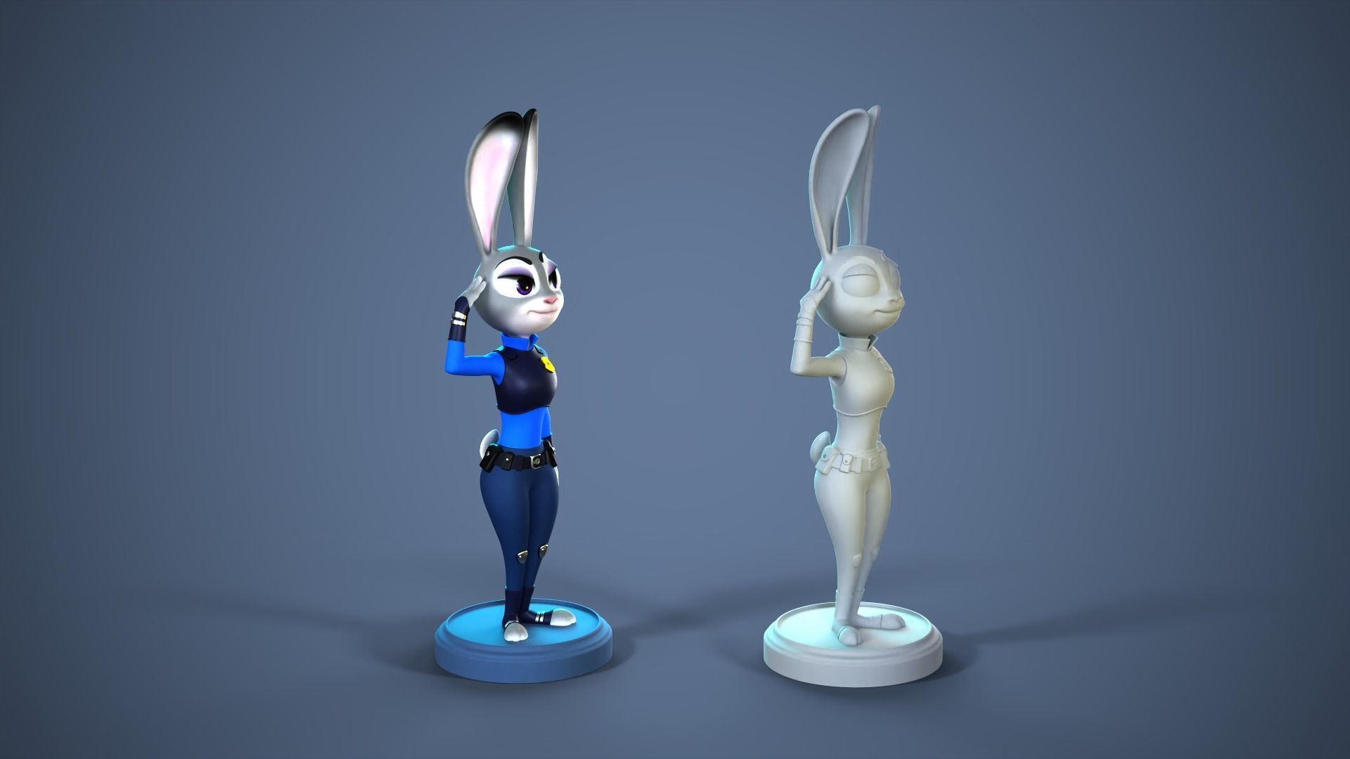 Judy Hopps - bunny police officer 3D print model_2