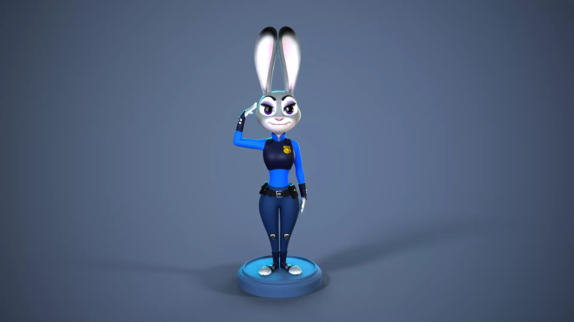 Judy Hopps - bunny police officer 3D print model_0