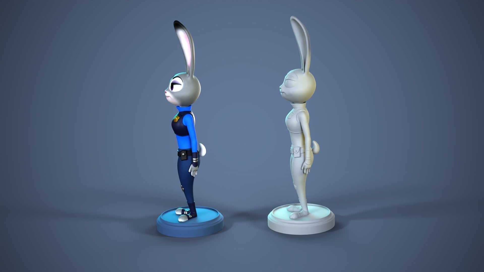 Judy Hopps - bunny police officer 3D print model_5