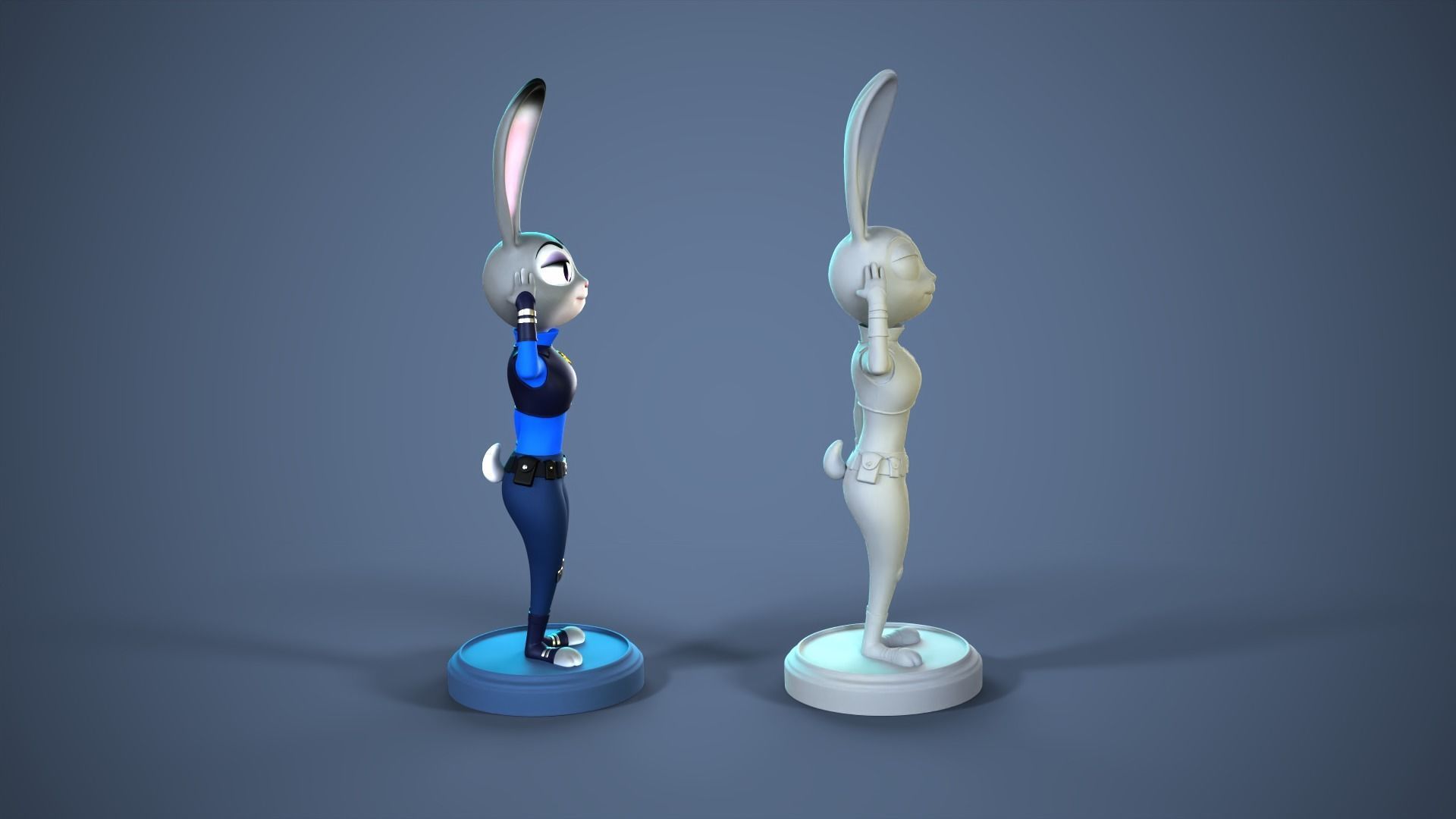 Judy Hopps - bunny police officer 3D print model_3