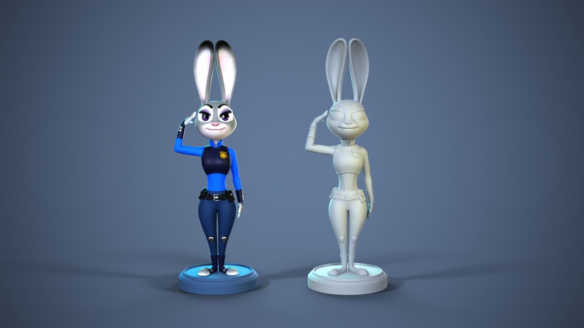 Judy Hopps - bunny police officer 3D print model_1