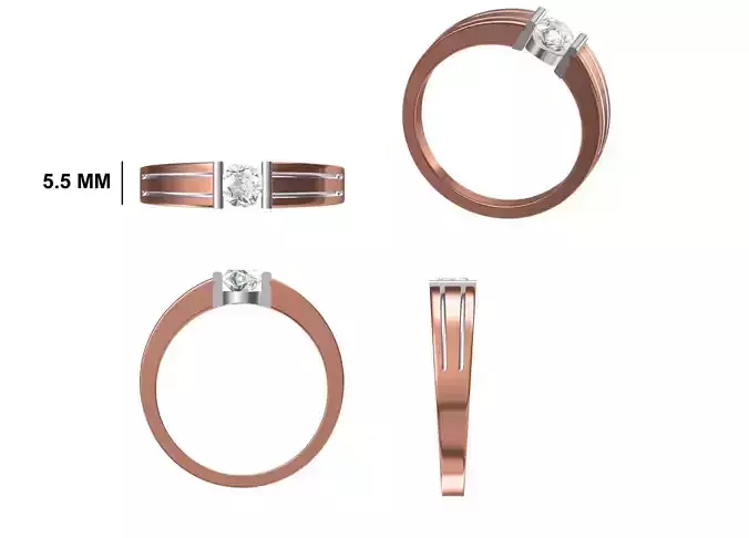 Mens Ring STL OBJ FBX JCD Details