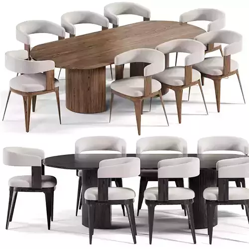 Gubi table and Kirkchair