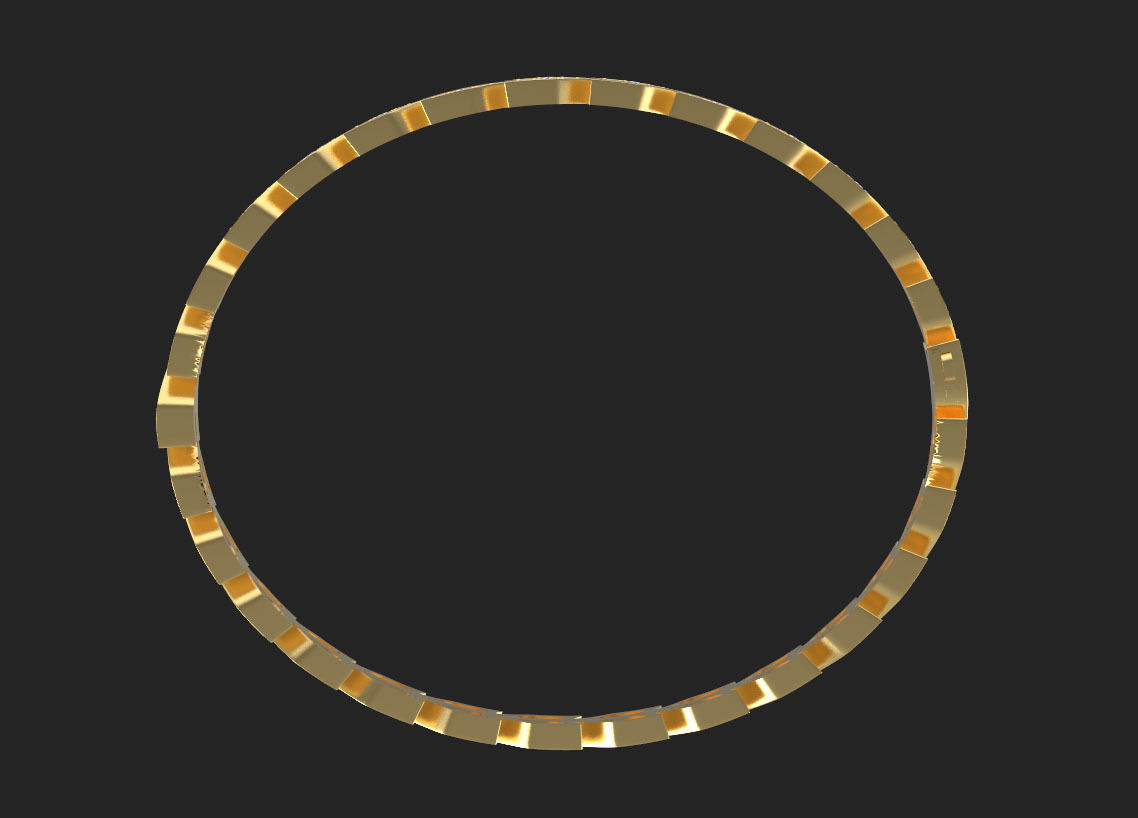 bracelet leaves 3D print model_30