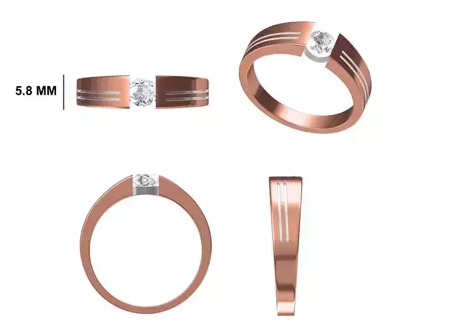 Mens Ring STL OBJ FBX JCD Details