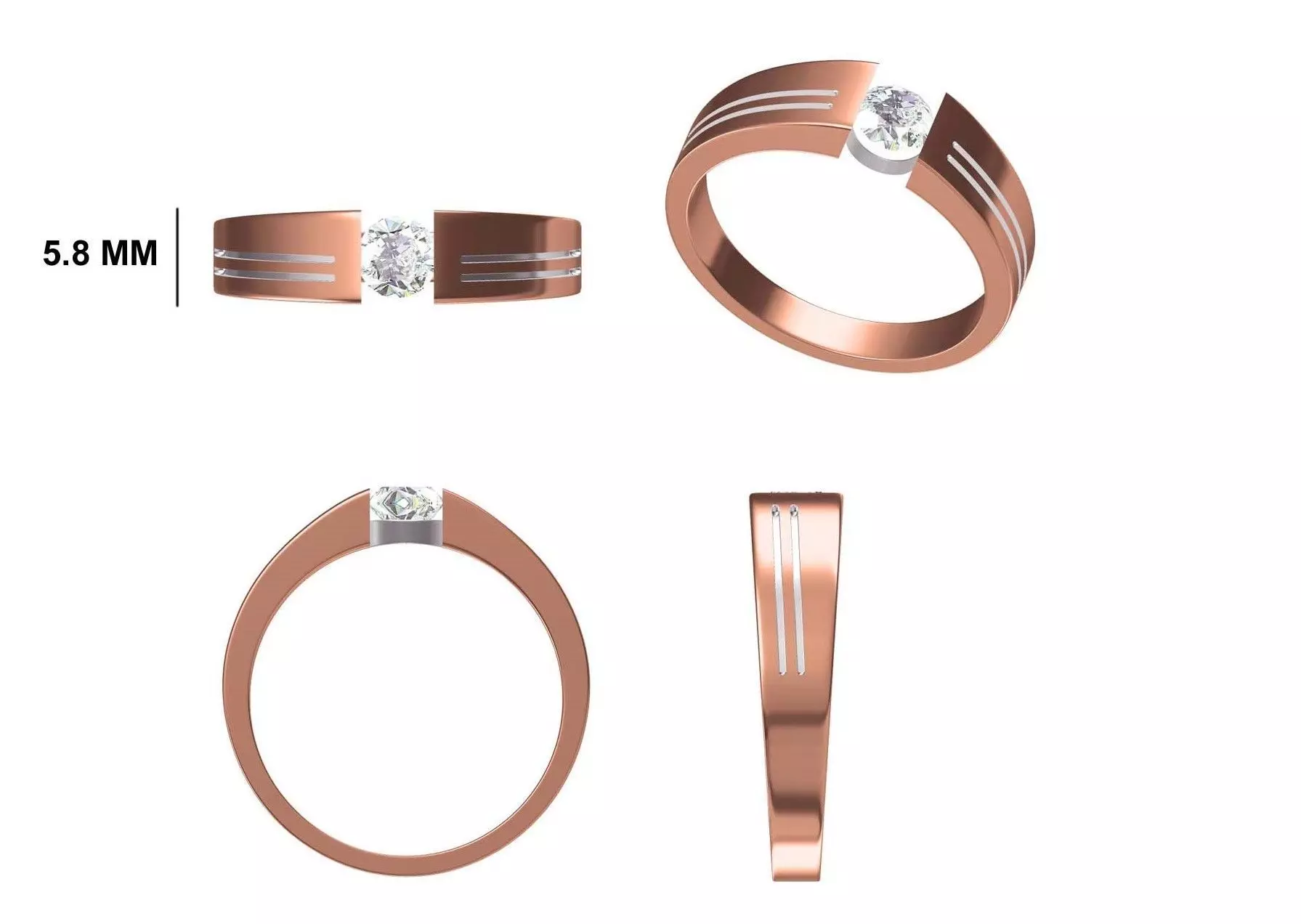 Mens Ring STL OBJ FBX JCD Details 3D print model_0