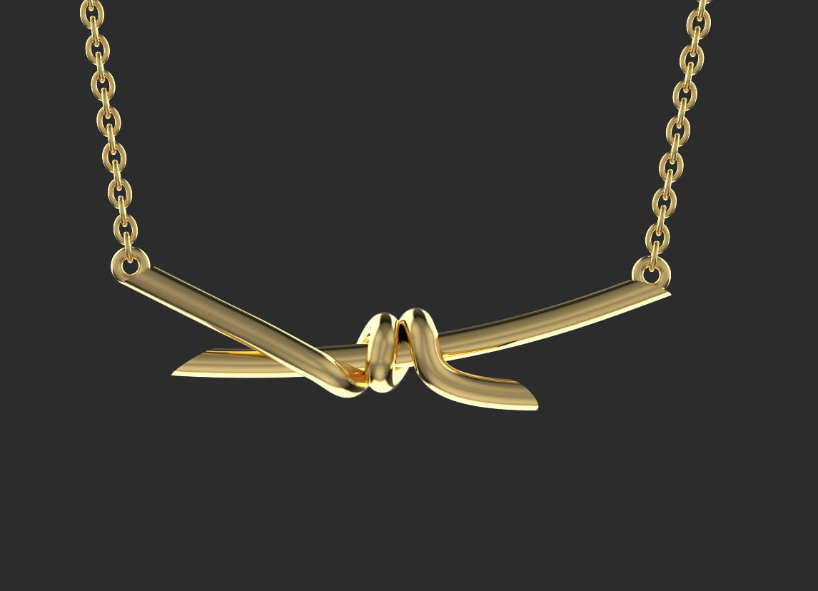 pendant knot 3D print model_33