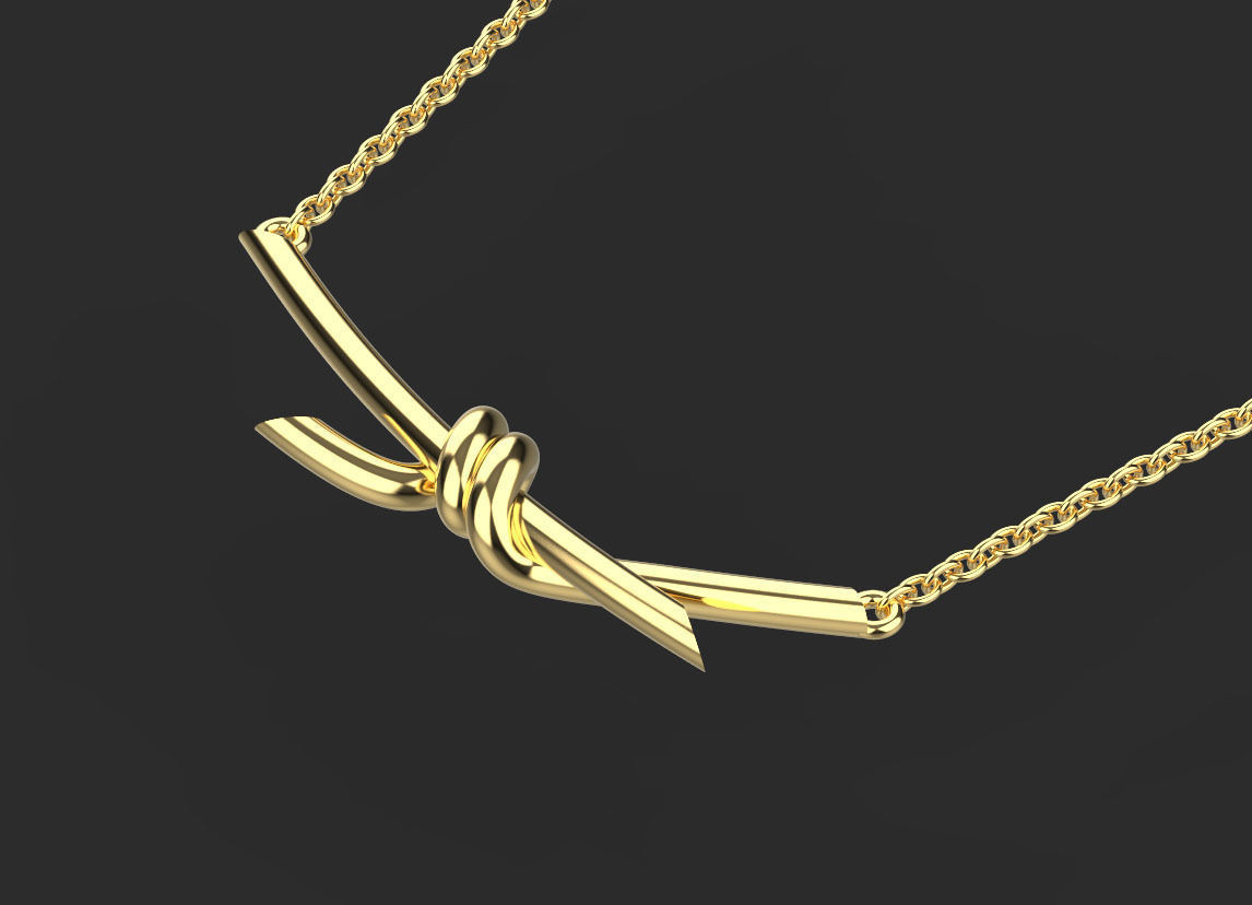 pendant knot 3D print model_1