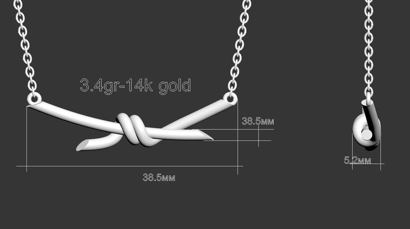 pendant knot 3D print model_27