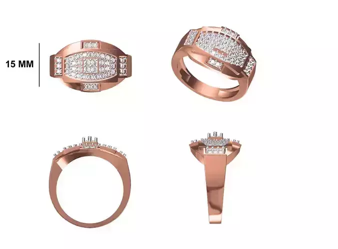 Mens Ring STL OBJ FBX JCD Details
