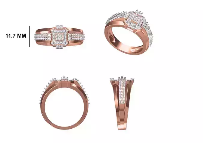 Mens Ring STL OBJ FBX JCD Details