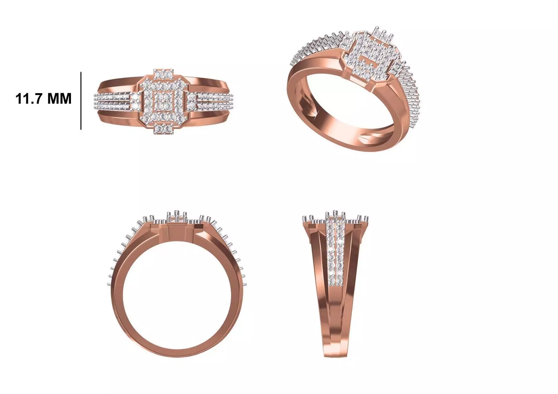 Mens Ring STL OBJ FBX JCD Details 3D print model_0