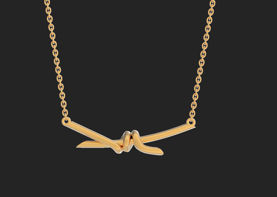 pendant knot 3D print model_37