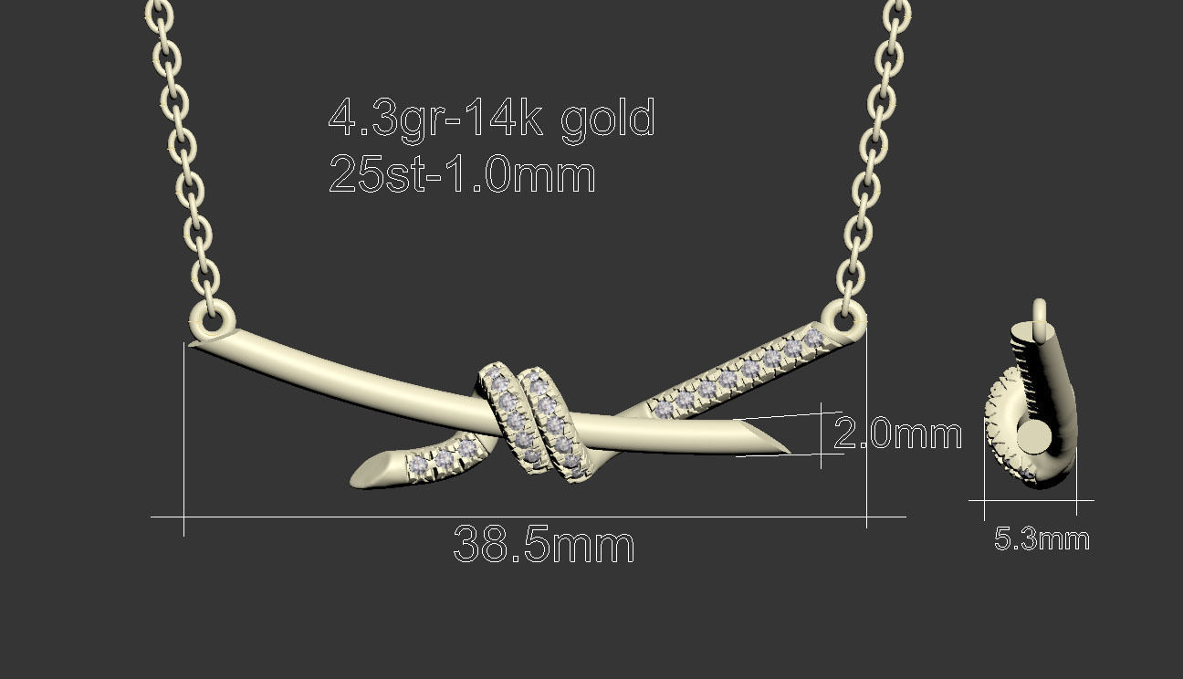 pendant knot 3D print model_38
