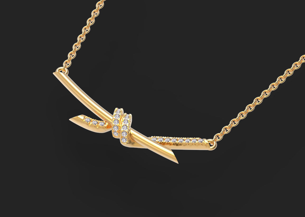 pendant knot 3D print model_10