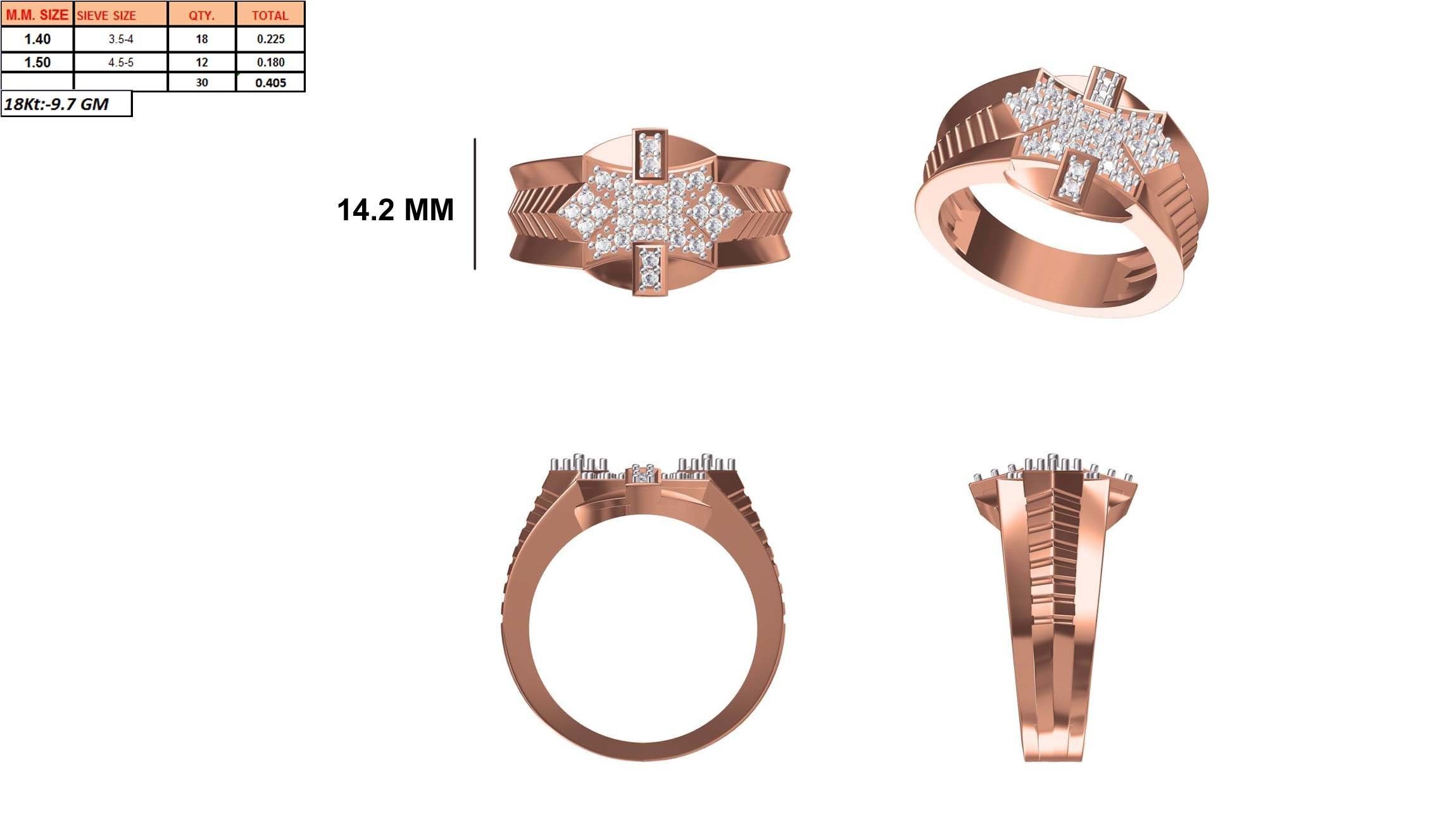 Mens Ring STL OBJ FBX JCD Details 3D print model_1