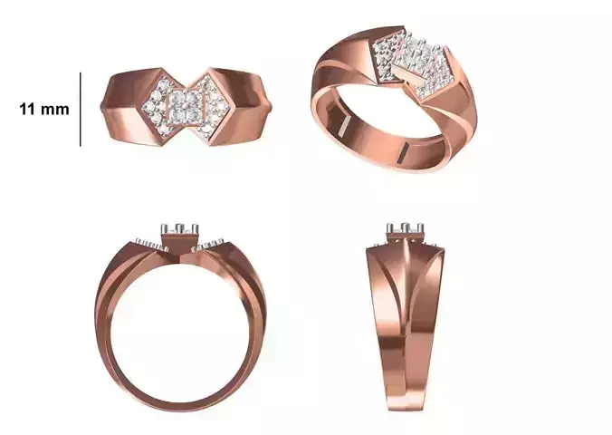 Mens Ring STL OBJ FBX JCD Details