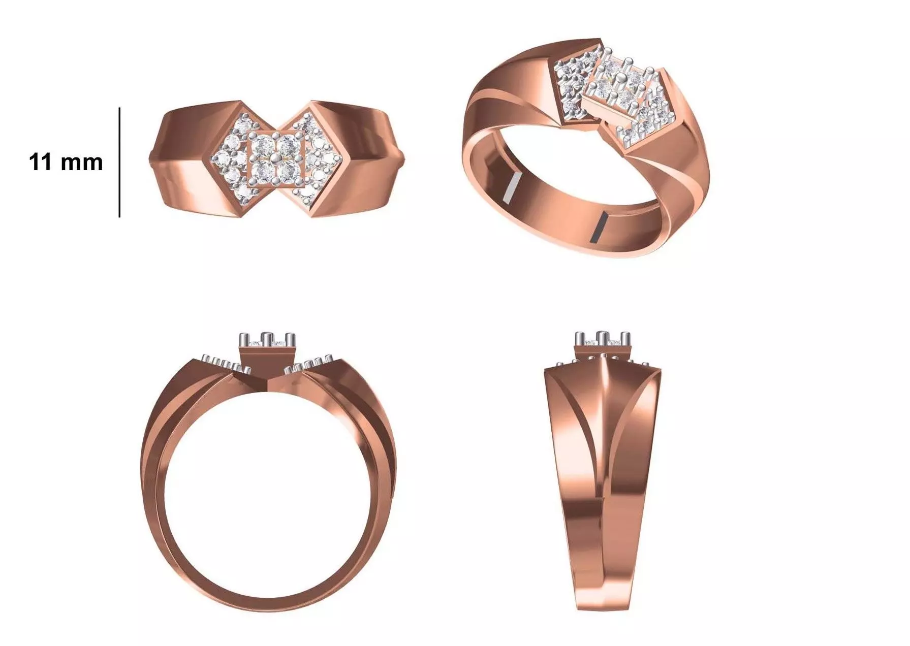 Mens Ring STL OBJ FBX JCD Details 3D print model_0