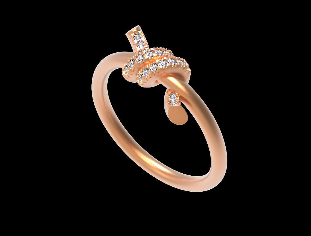 ring knot 3D print model_38