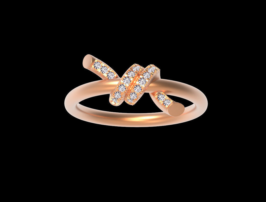 ring knot 3D print model_32