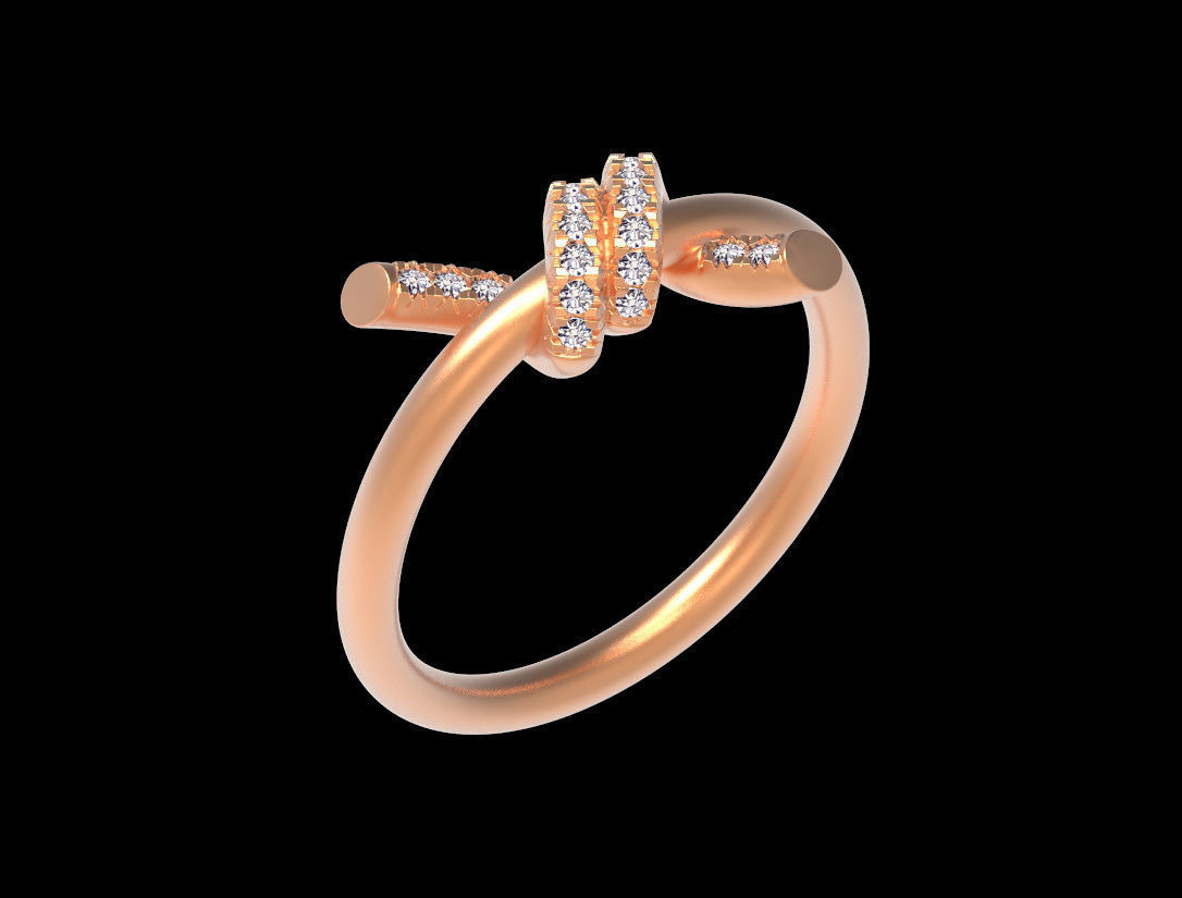 ring knot 3D print model_24