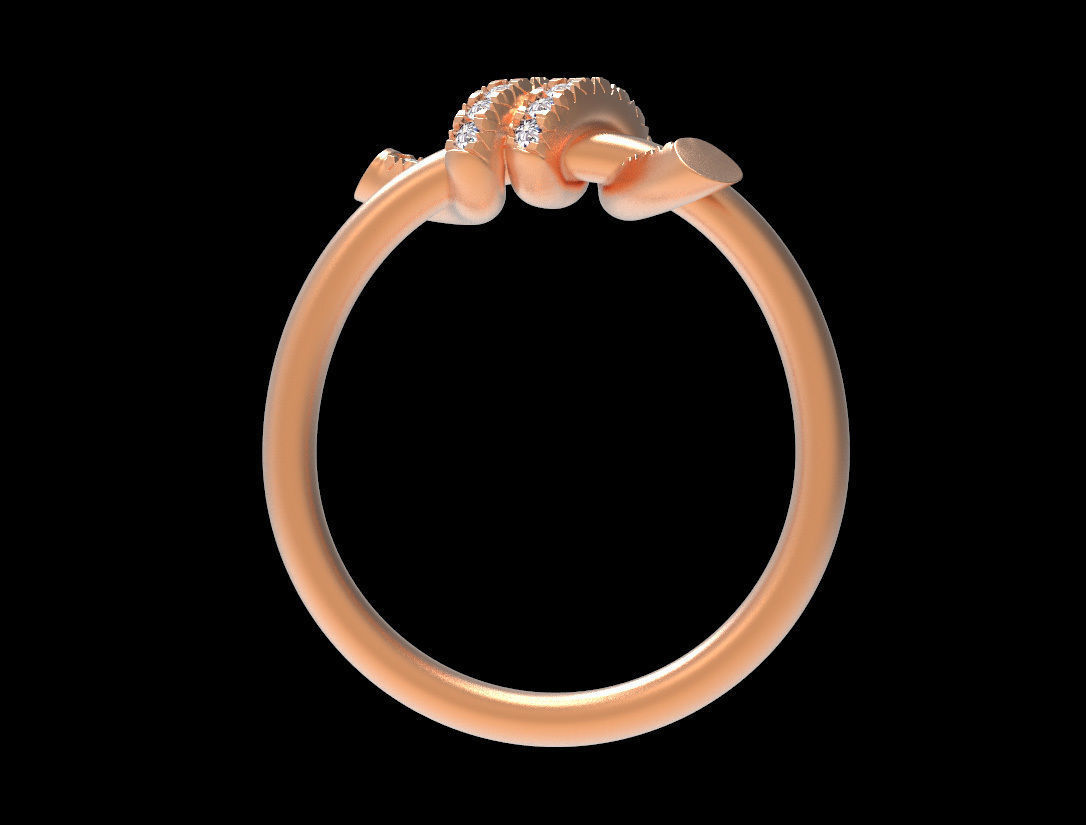 ring knot 3D print model_10