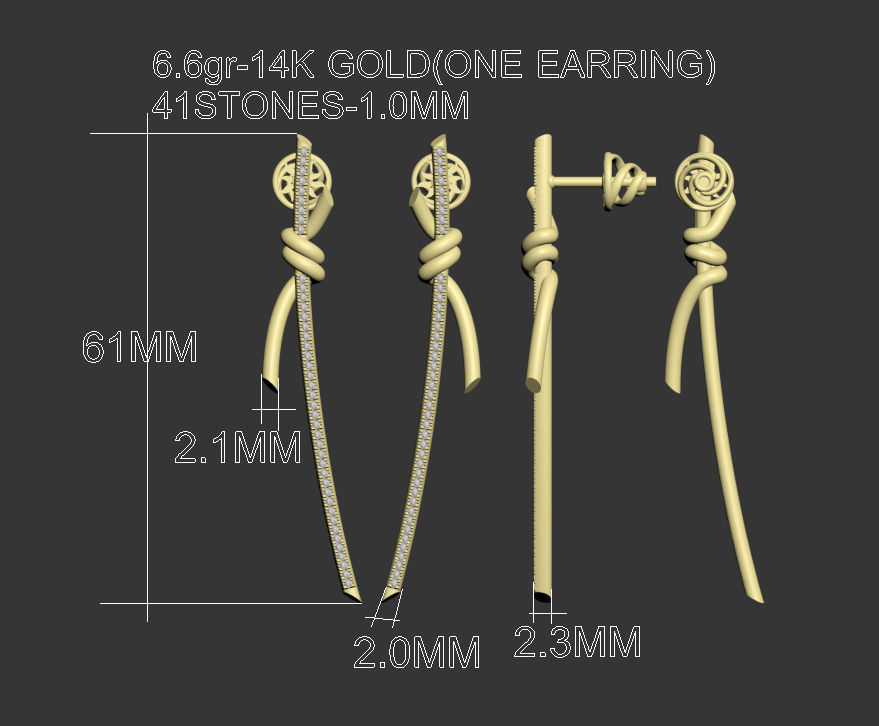 ring knot 3D print model_32