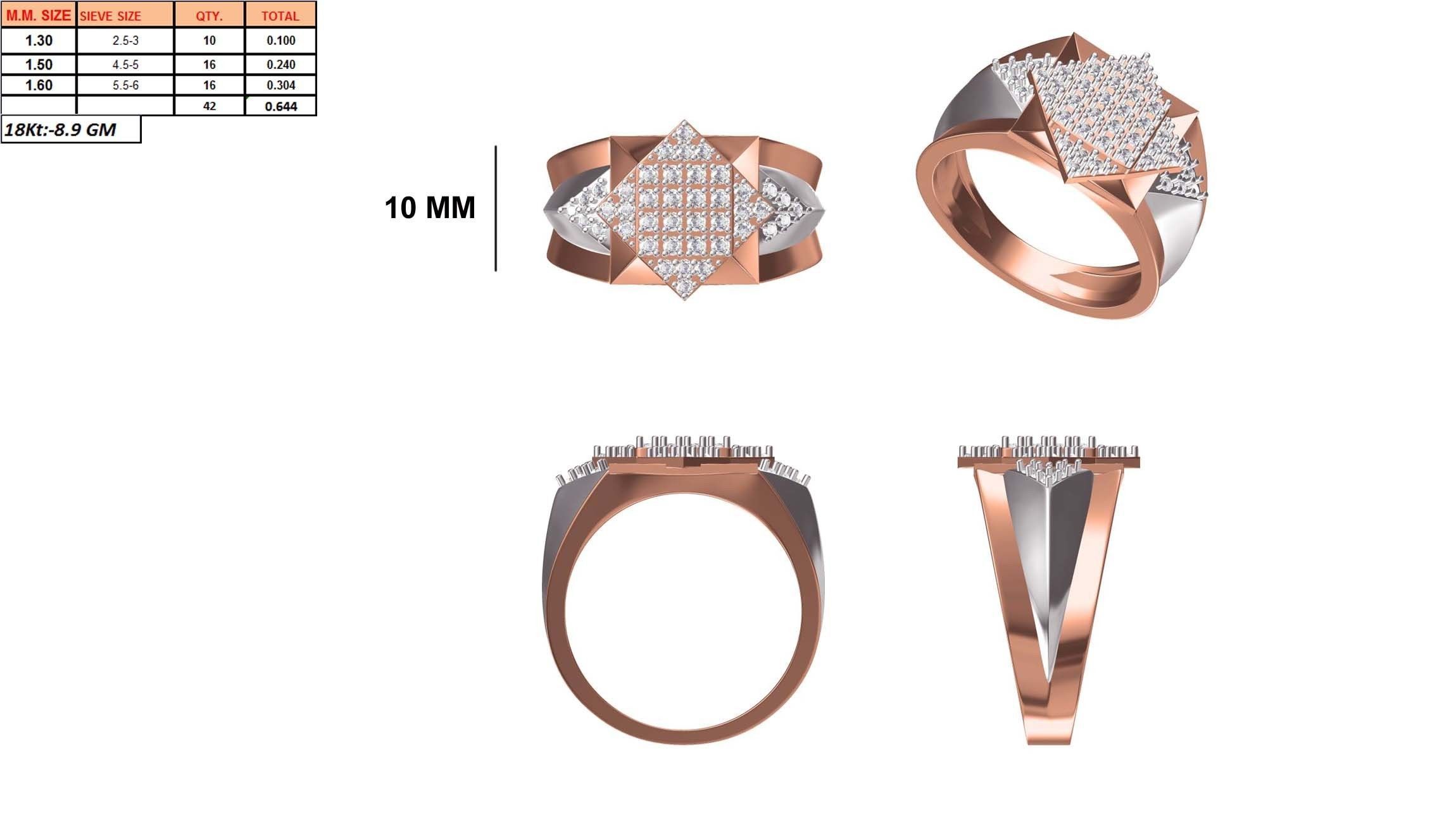 Mens Ring STL OBJ FBX JCD Details 3D print model_1