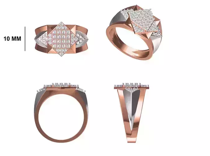 Mens Ring STL OBJ FBX JCD Details